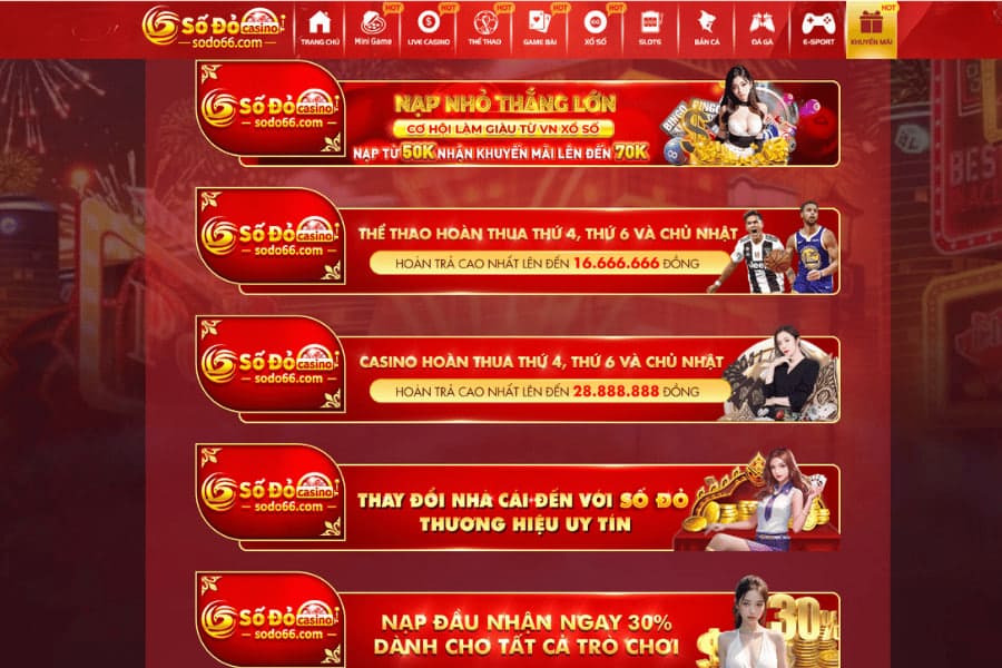 một số khuyến mãi sodo